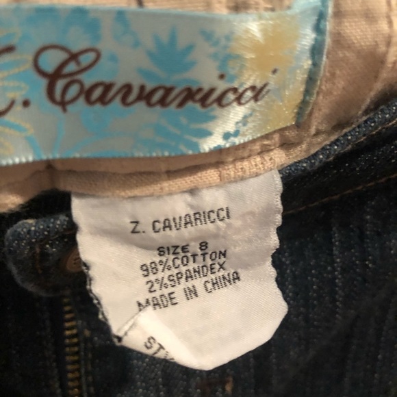 Z.Cavaricci  size 12 blue jeans wide leg high waist denim stretch NWOT - Picture 13 of 15